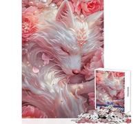 Hard Jigsaw Puzzle for Adults 1000 Pieces Fox Sakura Japan Kitsune Educational Toy Great Gift for Games Educational Games Artists' Collection, Fine Arts Size 38x26cm