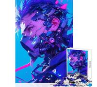 Hard Jigsaw Puzzle for Adults 1000 Pieces Futuristic Cyberpunk DIY Toys Gift Birthday Practical Game Artists' Collection, Fine Arts Size 38x52cm