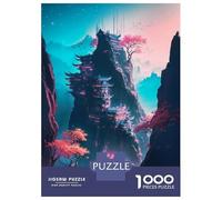 Hard Jigsaw Puzzle for Adults 1000 Pieces Futuristic Sakura Dreams Puzzles for Adults Family Games Pattern Assembly Challenging To Complete 38x26cm/1000pcs