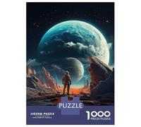 Hard Jigsaw Puzzle for Adults 1000 Pieces Futuristic Space Explorer Teenager Puzzles Hands-on Game Staycation Kill Time Great Gift for Gaming 38x26cm/1000pcs