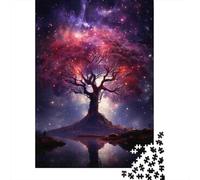 Hard Jigsaw Puzzle for Adults 1000 Pieces Galaxy Tree Wall Art Print Adult Jigsaw Puzzle Hands-on Game For Family Fun Challenging To Complete 38x26cm/1000pcs