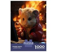 Hard Jigsaw Puzzle for Adults 1000 Pieces Gamer Hamster Puzzles for Adults Family Games Pattern Assembly Challenging To Complete 52x38cm/1000pcs