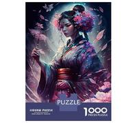 Hard Jigsaw Puzzle for Adults 1000 Pieces Geisha Performers Jigsaw Puzzle Anti-Stress Toys Precision Cutting Great Gift for Gaming 38x26cm/1000pcs