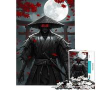 Hard Jigsaw Puzzle for Adults 1000 Pieces Ghost Samurai Assassin Help The Brain Exercise For Family Fun Educational Toy for Ages 14 And over (38X26cm)