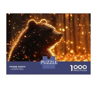Hard Jigsaw Puzzle for Adults 1000 Pieces Golden Bear in Forest Adult Jigsaw Puzzle Hands-on Game For Family Fun Challenging To Complete 70x50cm/1000pcs
