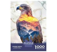 Hard Jigsaw Puzzle for Adults 1000 Pieces Golden Eagles Sunset Realm Jigsaw for Adults Relax Games Difficult Challenge Birthday Present, Gifts, 52x38cm/1000pcs