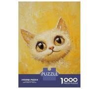 Hard Jigsaw Puzzle for Adults 1000 Pieces Golden Gaze Cat's Whisker Wonder Puzzles for Adults Brain Teaser Game Analysis And Logic Gifts for Friends And Family 38x26cm/1000pcs