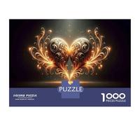 Hard Jigsaw Puzzle for Adults 1000 Pieces Golden Heart Decorations Jigsaw Puzzle Toy Wall Decor Analysis And Logic Gifts for Friends And Family 70x50cm/1000pcs