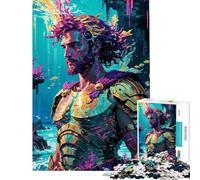 Hard Jigsaw Puzzle for Adults 1000 Pieces Golden Tide Poseidon's Realm Adult Jigsaw Puzzle Relaxing Games Enhance Memory Challenging To Complete (Size 38x52cm)