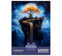 Hard Jigsaw Puzzle for Adults 1000 Pieces Golden Waterfall Fantasy Puzzles for Adults DIY Toys Improve Memory Birthday Present, Gifts, 52x38cm/1000pcs