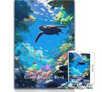 Hard Jigsaw Puzzle for Adults 1000 Pieces Great Barrier Reef Family Fun & Game Night Pattern Assembly Anti-Stress Toys Size 50x75cm