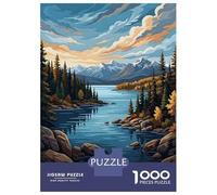 Hard Jigsaw Puzzle for Adults 1000 Pieces Great Slave Lake Canada Landscape Adult Jigsaw Puzzle Hands-on Game For Family Fun Challenging To Complete 52x38cm/1000pcs