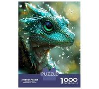 Hard Jigsaw Puzzle for Adults 1000 Pieces Green Baby Dragon Puzzles for Adults Brain Teaser Game Analysis And Logic Gifts for Friends And Family 70x50cm/1000pcs