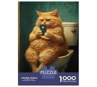 Hard Jigsaw Puzzle for Adults 1000 Pieces Grumpy Cat's Selfie Jigsaw Anti-Stress Toys But Fun And Humorous Educational Challenge 70x50cm/1000pcs
