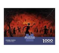 Hard Jigsaw Puzzle for Adults 1000 Pieces Halloween Horror Scene Jigsaw Puzzle Toy Wall Decor Analysis And Logic Gifts for Friends And Family 52x38cm/1000pcs