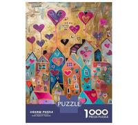 Hard Jigsaw Puzzle for Adults 1000 Pieces Heart Balloons in The Sky Jigsaw Puzzle Toy Wall Decor Analysis And Logic Gifts for Friends And Family 70x50cm/1000pcs