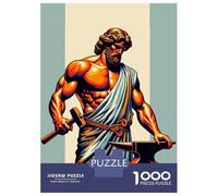 Hard Jigsaw Puzzle for Adults 1000 Pieces Hephaestus Wpap Pop Art Puzzles for Adults Toy Wall Decor Stress Reliever Birthday Present, Gifts, 70x50cm/1000pcs
