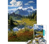 Hard Jigsaw Puzzle for Adults 1000 Pieces Hidden Scenic Fortress Fun Activities at Home Pattern Assembly Anti-Stress Toys for And 14 Years And over (50x75cm)