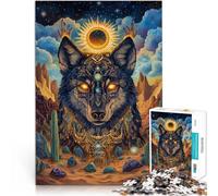 Hard Jigsaw Puzzle for Adults 1000 Pieces Holy Wolf King Made of cardboard for ages 14 and over Difficult and challenging Unique Home Decorations and Gifts。size：38x52cm/14.96x20.47inch