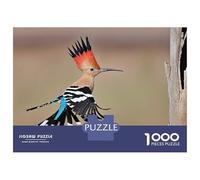 Hard Jigsaw Puzzle for Adults 1000 Pieces Hoopoe Bird in Flight Jigsaw Anti-Stress Toys Analysis And Logic Birthday Present, Gifts, 38x26cm/1000pcs
