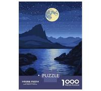 Hard Jigsaw Puzzle for Adults 1000 Pieces Isle of Skye Night Puzzles for Adults Family Games Pattern Assembly Challenging To Complete 52x38cm/1000pcs