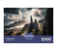Hard Jigsaw Puzzle for Adults 1000 Pieces Isle of Skye Scotland's Enchanted Landscape Jigsaw Puzzle Toy Wall Decor Analysis And Logic Gifts for Friends And Family 52x38cm/1000pcs
