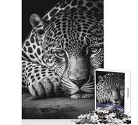 Hard Jigsaw Puzzle for Adults 1000 Pieces Jaguar Is Tired Poster Toy Wall Decor Art Work Gift Practical Game Artists' Collection, Fine Arts Size 38x26cm