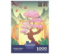 Hard Jigsaw Puzzle for Adults 1000 Pieces Japanese Bonsai Fuji Ace Puzzle for Adults Hands-on Game Difficult Hard Birthday Present, Gifts, 52x38cm/1000pcs