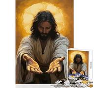 Hard Jigsaw Puzzle for Adults 1000 Pieces Jesus Christ Painting Educational Toy Great Gift for Games Educational Games Artists' Collection, Fine Arts Size 50x75cm