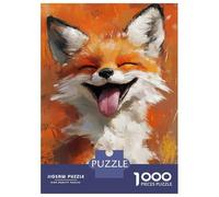 Hard Jigsaw Puzzle for Adults 1000 Pieces Joyful Fox Painting-4 Jigsaw Anti-Stress Toys But Fun And Humorous Educational Challenge 38x26cm/1000pcs