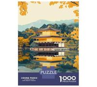 Hard Jigsaw Puzzle for Adults 1000 Pieces Kinkaku-ji Golden Pavilion Puzzle for Adults Hands-on Game Difficult Hard Birthday Present, Gifts, 70x50cm/1000pcs