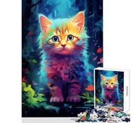 Hard Jigsaw Puzzle for Adults 1000 Pieces Kitty No Toy Wall Decor Great Gift Practical Game Every Piece Is Unique - Size 50x75cm