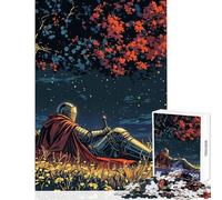 Hard Jigsaw Puzzle for Adults 1000 Pieces Knight Under The Stars Educational Games Difficult Hard Toy Wall Decor Artists' Collection, Fine Arts (38x26cm)