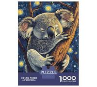 Hard Jigsaw Puzzle for Adults 1000 Pieces Koala in Starry Night Puzzles for Adults Family Games Pattern Assembly Challenging To Complete 70x50cm/1000pcs