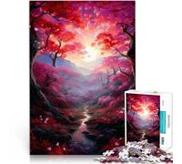 Hard Jigsaw Puzzle for Adults 1000 Pieces landscape art Made of wood for ages 14 and over Learning Educational Toys Family Games Games Toys Gift。size：50x75cm/19.68x29.52inch