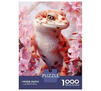 Hard Jigsaw Puzzle for Adults 1000 Pieces Leopard Gecko Watercolor Puzzles for Adults DIY Toys Improve Memory Birthday Present, Gifts, 70x50cm/1000pcs