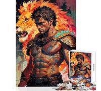 Hard Jigsaw Puzzle for Adults 1000 Pieces Lion ﹨u Gladiator Relaxing Games Perfect Decoration Home Decoration Toys Artists' Collection, Fine Arts (50x75cm)