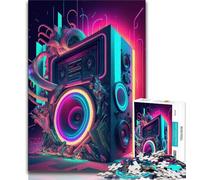 Hard Jigsaw Puzzle for Adults 1000 Pieces Live Music Neon Challenging Game Toys Pattern Assembly Art Work Gift (size 50x75cm)