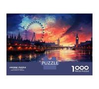 Hard Jigsaw Puzzle for Adults 1000 Pieces London Sunset River View-1 Jigsaw Puzzle Toy Wall Decor Analysis And Logic Gifts for Friends And Family 70x50cm/1000pcs