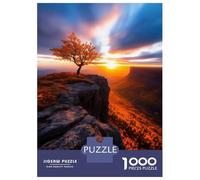 Hard Jigsaw Puzzle for Adults 1000 Pieces Lone Tree Sunset Jigsaw Anti-Stress Toys Analysis And Logic Birthday Present, Gifts, 38x26cm/1000pcs