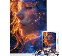 Hard Jigsaw Puzzle for Adults 1000 Pieces Lucky Stardust Goddess Toy Wall Decor Art Work Gift Practical Game Artists' Collection, Fine Arts Size 50x75cm
