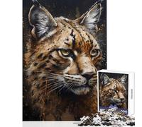 Hard Jigsaw Puzzle for Adults 1000 Pieces Lynx Sorcery Educational Game Improve Memory Anti-Stress Toys Fun at Home Activities, (52X38cm)