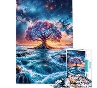 Hard Jigsaw Puzzle for Adults 1000 Pieces Magical Tree Space Help The Brain Exercise For Family Fun Educational Toy for Ages 14 And over (50X75cm)