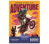 Hard Jigsaw Puzzle for Adults 1000 Pieces Make Life An Adventure Adult Jigsaw Puzzle Relax Games Enhance Memory Educational Challenge 52x38cm/1000pcs