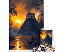 Hard Jigsaw Puzzle for Adults 1000 Pieces Mayan Pyramid at Sunset 1000 Piece Jigsaw Toy Wall Decor Gifts For Birthdays Birthday Present (50x75cm)