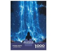 Hard Jigsaw Puzzle for Adults 1000 Pieces Meditating Figure Under A Celestial Waterfall Jigsaw for Adults Hands-on Game Wall Art Birthday Present, Gifts, 70x50cm/1000pcs