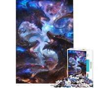 Hard Jigsaw Puzzle for Adults 1000 Pieces Mighty Dragons Fun Activities at Home Difficult Challenge Toy Wall Decor for Age 14+ Game (38x26cm)
