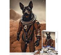 Hard Jigsaw Puzzle for Adults 1000 Pieces Miniature Pinscher On Mars Educational Toy Great Gift for Games Educational Games Artists' Collection, Fine Arts Size 38x26cm