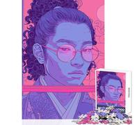 Hard Jigsaw Puzzle for Adults 1000 Pieces Modern Retro Samurai Toy Wall Decor Art Work Gift Practical Game Artists' Collection, Fine Arts Size 50x75cm