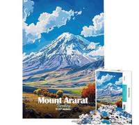 Hard Jigsaw Puzzle for Adults 1000 Pieces Mount Ararat Landscape Jigsaws for Adults Relaxing Games Staycation Kill Time Birthday Present, Gifts, (size 38x52cm)